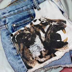 Tiger jean shorts